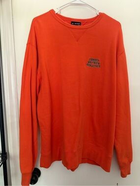 Tommy Hilfiger Orange Crewneck Sweatshirt with Chest Logo